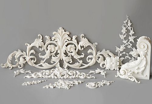 Decorative Elements for Baroque and Rococo Style Furniture.