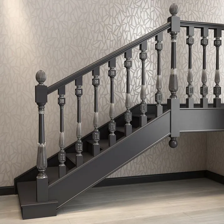 L-075 Stair Post Wooden Interior Photo