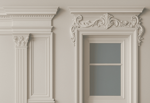 Corner Decorative Elements in Classic Interiors