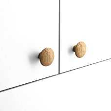 Ручка на фасаде мебельная деревянная Button HL-036