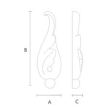 Carved Inlay N-312 from Wood - Drawing