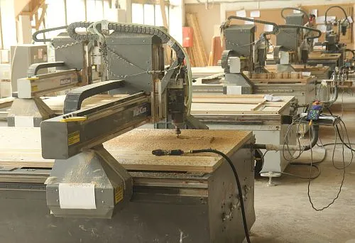 Modern router machines in furniture production