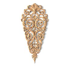 Резьба по дереву с цветочным узором - резная накладка N-329 для стен и потолков