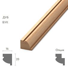 Molding MLD-015, solid oak, beech