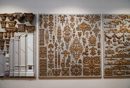 Collection of decorative elements for interior decoration