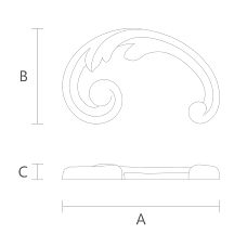 NPU-287L Molded Decoration for ceiling and walls &mdash; product drawing