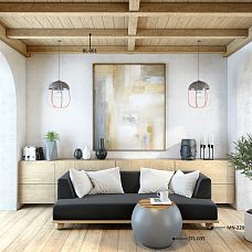 Гостиная с журнальным столиком STL-035 и мебельными ножками MN-220, скандинавский стиль