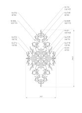Wooden decor set C-052, drawing schematic