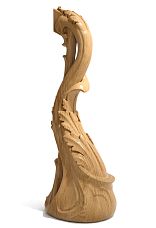 Carved stair support column