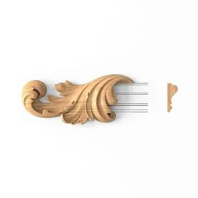 Carved finial for molding N-364L, set with MLD-003