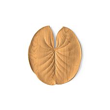 N-490 carved veneer in the form of a natural wood leaf.