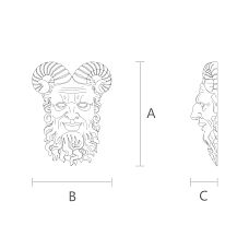 Маскарон M-011 - натуральная красота дерева чертёж