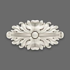 Elegant polyurethane rose RPU-069 with pattern &ndash; decorative stucco on walls and ceiling