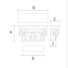 Изысканная Капитель в Мебельном Проекте KL-016 чертеж