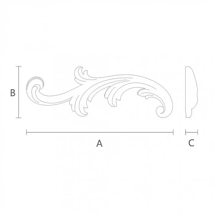 Schematic illustration of the NPU-431L model with indication of the product&rsquo;s length, height, and thickness