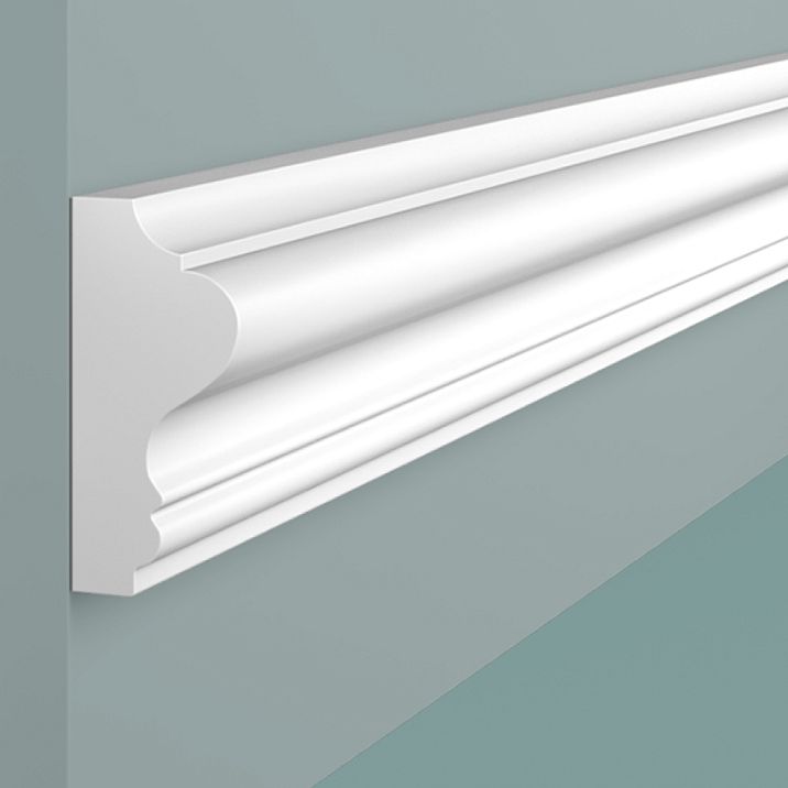 Molding LD60 POLYSTYRENE HI WOOD 60mm x 28mm x 2.0m. profile close-up