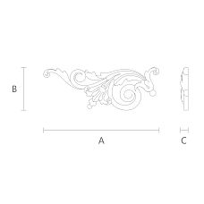 Резное изделие N-N-186L для создания уникального интерьера чертеж