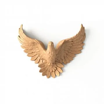 Carved dove IKN-004 from beech &mdash; symbol of the Holy Spirit made of natural wood
