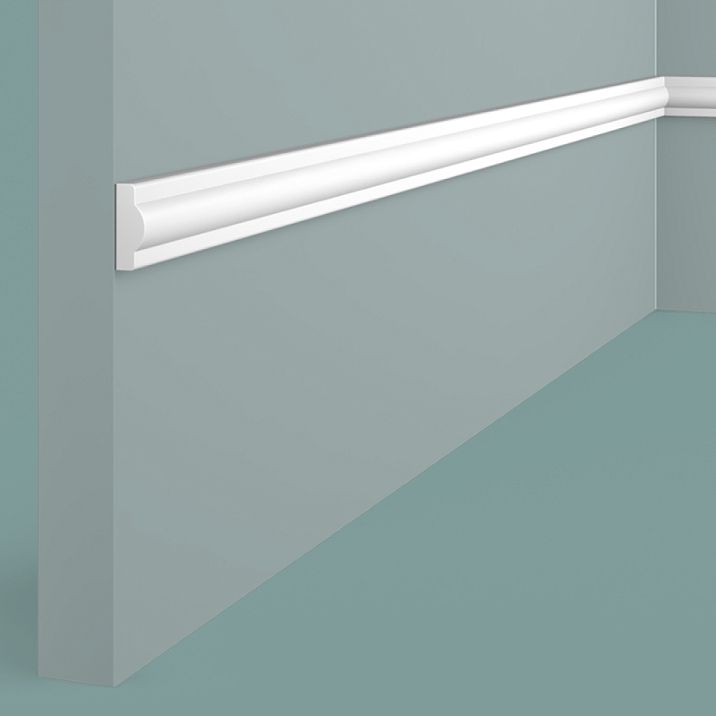 Wall molding polystyrene impact-resistant D1020 Hi Wood size 20 x 7.5 mm