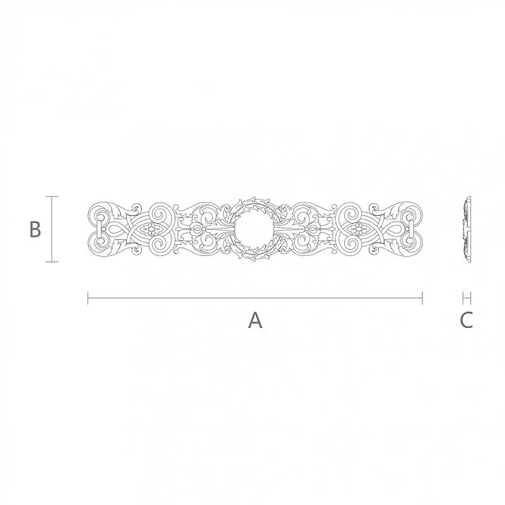 wooden molding with a luxurious pattern drawing