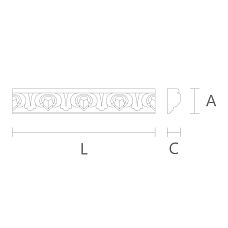 Decorative carved molding K-010 for furniture drawing