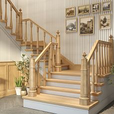 L-121 Stair Post, Wooden Stair Post, L-121, Stavros, Exclusive Design, Elegance, Strength, Durability, Harmony with Interior