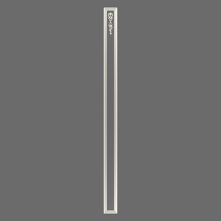 Комплект лепного декора CPU-5-6 «Версаль» — узкая панель с рамкой и центральным орнаментом, полиуретан