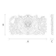 Buy wooden carved insert in Stavros decor store with drawing