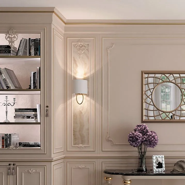 Декоративные накладки MLD-2-1 для мебели и фасадов, фото в интерьере