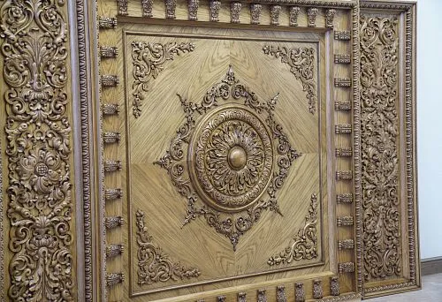 Decorative panel with relief carving &ndash; an exquisite accent for a stylish space.