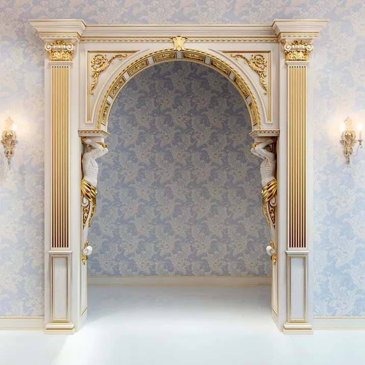 Резная капитель KL-005 в интерьере на фото