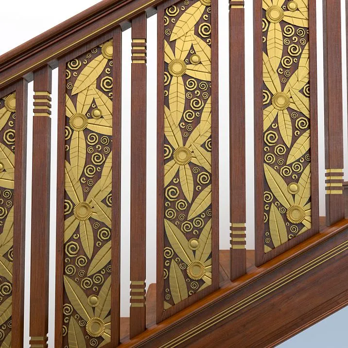 Carved staircase detail L-097, baluster photo