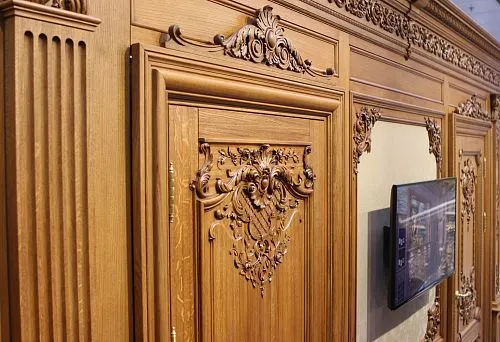 Elegant Interior Using Wooden Panels.