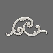 Carved decoration NPU-298L made of polyurethane on a gray background