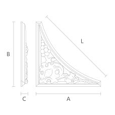 Carved Wooden Insert N-349L &mdash; an exquisite decorative element for your interior