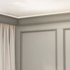 Деревянный карниз KZ-007 из бука и дуба в интерьере