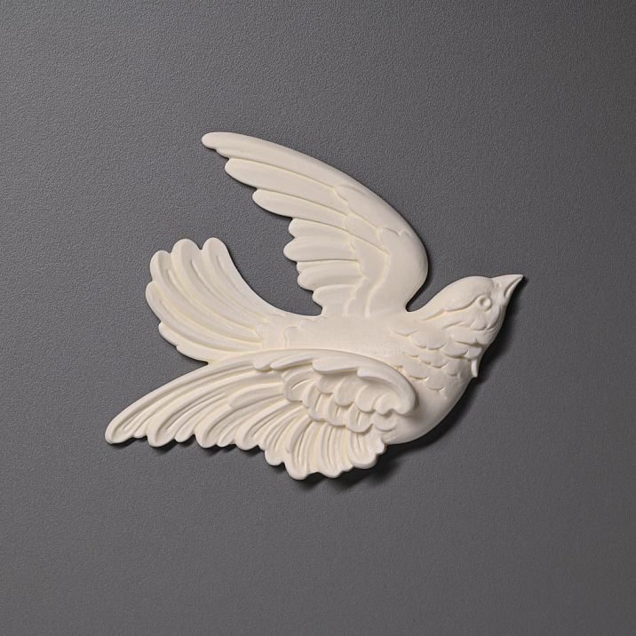 NPU-476L polyurethane overlay - left carved paired overlay for furniture and doors