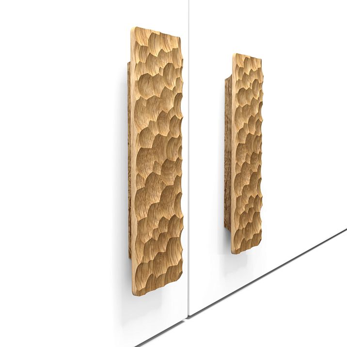 Modern wooden handles for furniture fronts