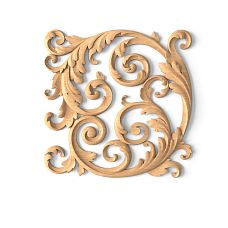 Wooden panel with floral pattern - interior decor