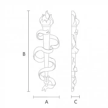 Carved appliqu&eacute; N-279 for decoration
