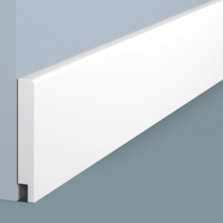 Floor skirting board B70N from polystyrene HI WOOD, 70 mm high &mdash; close-up