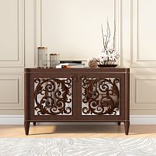 Carved wooden decor on a chest, carved panel N-356R