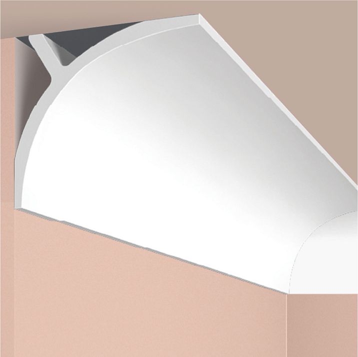 Cornice A178 POLYSTYRENE HI WOOD 110mm x 140mm x 2.0m. Close-up