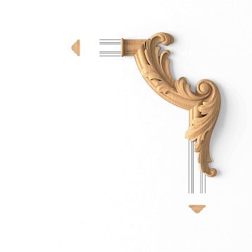 Decorative corner element MLD-2U-2R