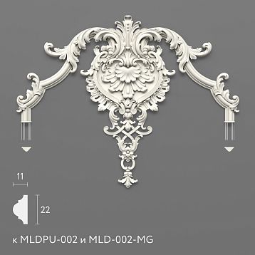 Furniture decoration made of plastic for classic and modern interiors