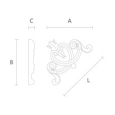 Wooden decor N-396, 60 mm size, buy in Stavros interior decor store