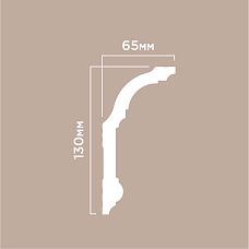 Crown A130/L2101 POLYSTYRENE HI WOOD 130x65mm for ceilings from 3.3 meters. Grand height of 130mm from a Korean premium manufacturer. Delivery across Russia.