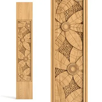 Flat wooden baluster L-096.1