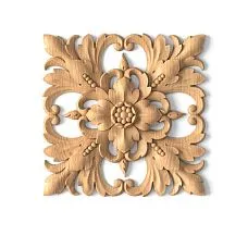 Carved wood decor - carved overlay NN-319 with floral pattern in classicism style