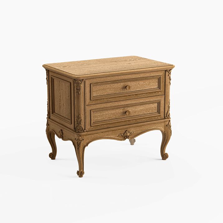 Bedside table Versailles 012-001 with cherry tinting from natural oak